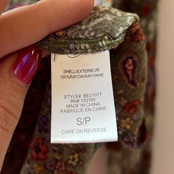 Everleigh Multicolor Bohemian Blouse S - Picture 6 of 8
